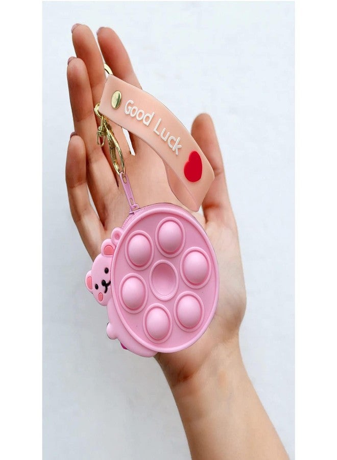 KC Bunny Multi-Function Mini Coin Purse Bag for Earphone Lipsticks Headphone Pendrive Keys Silicone (White) - Image 1